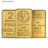 2 gram Generic Gold Bar .999+ Fine (Secondary Market)