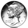 2 oz Mercury Dime Design High Relief Silver Round .999 Fine