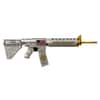 2 oz M16 Style Rifle Shaped Silver .999 Fine Antiqued Finish