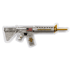 2 oz M16 Style Rifle Shaped Silver .999 Fine Antiqued Finish
