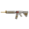 2 oz M16 Style Rifle Shaped Silver .999 Fine Antiqued Finish