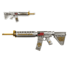 2 oz M16 Style Rifle Shaped Silver .999 Fine Antiqued Finish