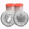 Lot of 50 - 2018 1 oz Silver Canadian Maple Leaf Lunar Dog Privy .9999 Fine $5 Coin BU (2 Roll,Tube of 25)