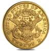 $20 Gold Double Eagle Liberty Head Type II - Very Fine VF (Random Year, 1866-1876)