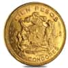 Chile Gold 100 Pesos Avg Circ (Random Year,1926-1980)
