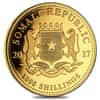 2017 Somalia 1 oz Gold African Elephant BU 1000 Shillings (In Capsule)