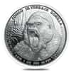 2015 1 oz Silver Congo Silverback Gorilla Coin .999 Fine Prooflike In Cap