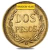 2 Pesos Mexican Gold Coin AGW .0482 oz AU/BU (Random Year)