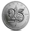 2013 1 oz Silver Canadian Maple Leaf 25th Anniversary Coin