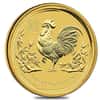 2017 1/20 oz Gold Lunar Year of The Rooster BU Australia Perth Mint (In Capsule)