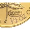 1999 1/2 oz Canadian Gold Maple Leaf $20 Coin BU (20th Ann. Privy)