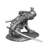 2 oz Ninja Samurai Attacks Cast Silver Bullion Exchanges .925 Silver Sterling (Antiqued)