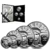 1997 W Platinum 1.85 oz American Eagle Proof 4-coin set W/Box & COA