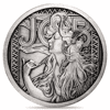 5 oz Mucha Collection Antiqued Silver Round .999 Fine (Random Design)