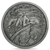 5 oz Mucha Collection Antiqued Silver Round .999 Fine (Random Design)