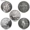 5 oz Mucha Collection Antiqued Silver Round .999 Fine (Random Design)