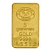 5 gram Johnson Matthey King Fook Gold Bar .9999 Fine