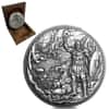 5 oz Baby Dragon vs Vikings Ultra High Relief Fantasy Silver Round .999 Fine