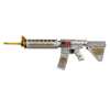 5 oz M16 Style Rifle Shaped Silver .999 Fine Antiqued Finish