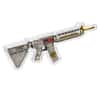5 oz M16 Style Rifle Shaped Silver .999 Fine Antiqued Finish