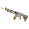 5 oz M16 Style Rifle Shaped Silver .999 Fine Antiqued Finish