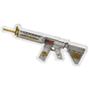 5 oz M16 Style Rifle Shaped Silver .999 Fine Antiqued Finish