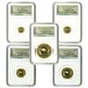 2014 1.9 oz Proof Gold Australian Kangaroo 25th Anniversary 5-Coin Set NGC PF 70 UCAM First Releases (w/Box & COA)