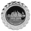 6 gram Bullion Exchanges New York Skyline - Black .999 Fine Silver Bottle Cap