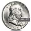 $10 Face Value Franklin Half Dollars 90% Silver 20-Coin Roll BU (1948-1963)
