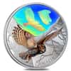 2019 2 oz Silver Canada Great Horned Owls - Majestic Birds in Motion Hologram Coin (w/Box & COA)