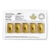 5 x 1/10 oz Gold Royal Canadian Mint RCM Legal Tender Bar Set .9999 Fine (In Assay)
