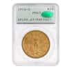 1910 D $20 Gold Saint Gaudens Double Eagle Coin PCGS MS 63 CAC (Rattler Holder)