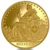 1987 Switzerland 1/10 oz Unze Helvetia Matterhorn Gold Round .9999 Fine