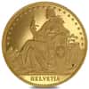 1987 Switzerland 1/2 oz Unze Helvetia Matterhorn Gold Round .9999 Fine
