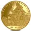 1987 Switzerland 1 oz Unze Helvetia Matterhorn Gold Round .9999 Fine