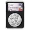 2020-W 1 oz Burnished Silver Eagle NGC MS 70 FD Mercanti Sign