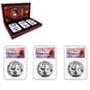 2021 China 30 gram Silver Panda 3-Coin Set NGC MS 70 FR