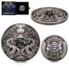 2022 Chad 1 oz Silver Dragon and Tiger Coin Serial #7 High Relief (w/Box)