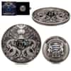 2022 Chad 1 oz Silver Dragon and Tiger Coin Serial #10 High Relief (w/Box)