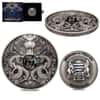 2022 Chad 1 oz Silver Dragon and Tiger Coin Serial #4 High Relief (w/Box)