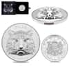 2022 Chad 1 oz Silver Multifaceted Tiger Coin Serial #2 Ultra High Relief (w/Box)