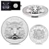 2022 Chad 1 oz Silver Multifaceted Tiger Coin Serial #4 Ultra High Relief (w/Box)