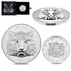 2022 Chad 1 oz Silver Multifaceted Tiger Coin Serial #6 Ultra High Relief (w/Box)