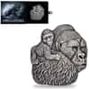 2023 Chad 1 oz Silver Gorilla and Child Shaped Antiqued High Relief Coin .999 Fine (w/Box)