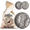 $100 Face Value Bag - 1000 Coins - 90% Silver Mercury Dimes 10c (Circulated)