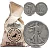 $100 Face Value Bag - 200 Coins - 90% Silver Walking Liberty Half Dollars 50c (Circulated)