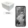 Box of 10 - 2022 St. Helena 10 oz Silver Standing Britannia Coin Bar BU