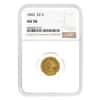 1843 $2.5 Liberty Head Quarter Eagle Gold Coin NGC AU 58