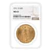 1911-S $20 Gold Saint Gaudens Double Eagle Coin NGC MS 63