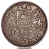 1929-1932 Latvia 5 Lati Silver Coin Avg Circ